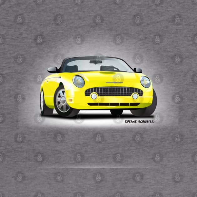 2002-2005 Retro Ford Thunderbird Yellow by PauHanaDesign